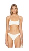 x REVOLVE The Rachel Smocked Bikini Top