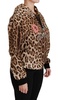 Dolce & Gabbana  Brown Hooded Studded Ayers Leopard Sweater