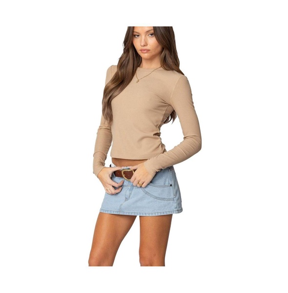 Womens Nicky Ribbed Long Sleeve T Shirt