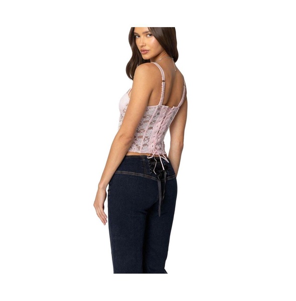 Womens Drew Sheer Lace Cupped Corset