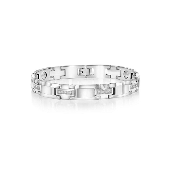 Magnetic Tungsten, CZ Bracelet