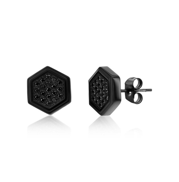 Stainless Steel, Hexagon CZ Suds