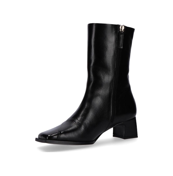 Chantal Black Leather Ankle Boots