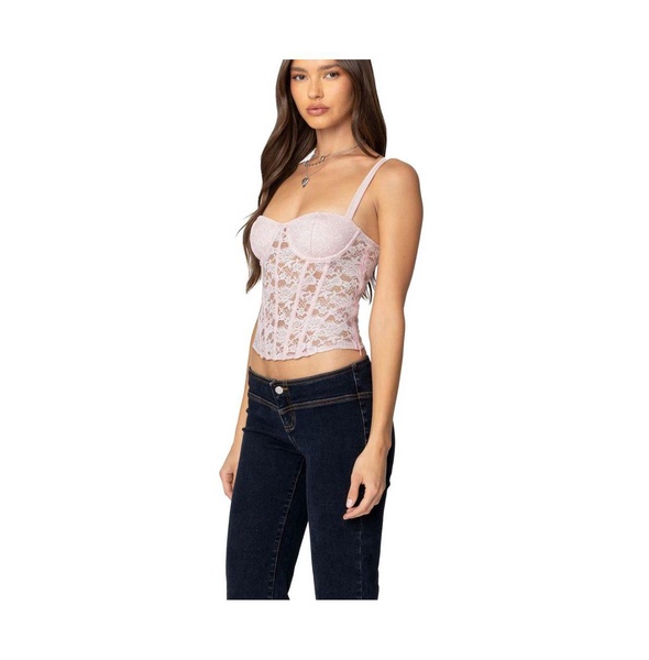 Womens Drew Sheer Lace Cupped Corset