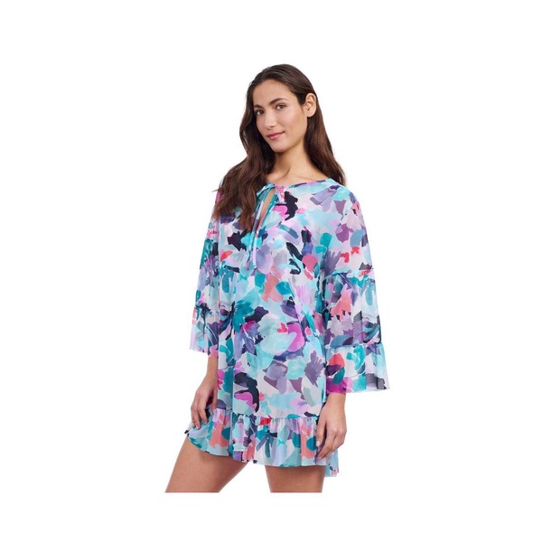 Women's Holi Mesh Dress With Flounce