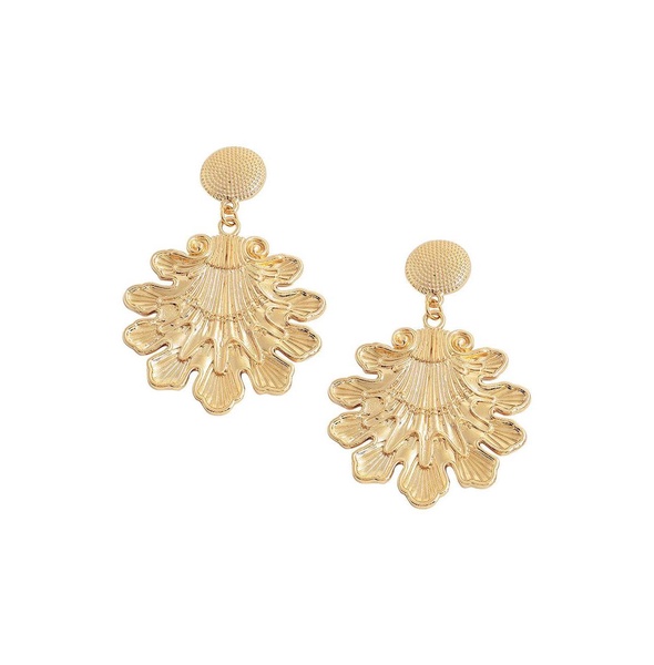 Women's Gold Floral Drop Earrings