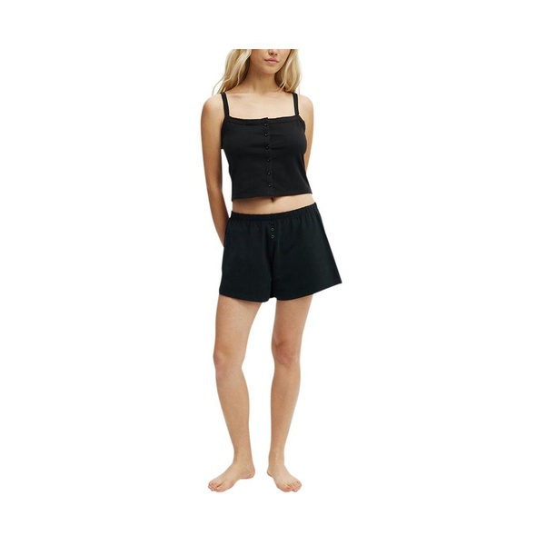 Women's Peached Jersey Button Up Cami