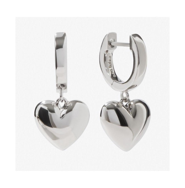Puffed Heart Hoops - Jessica Silver