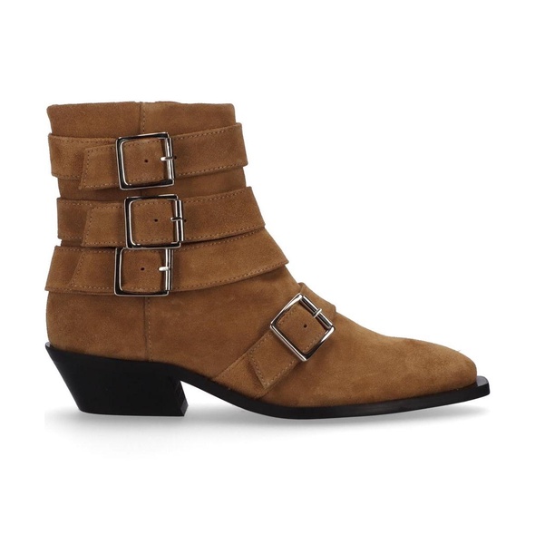 Eras Suede Tan Leather Ankle Boots