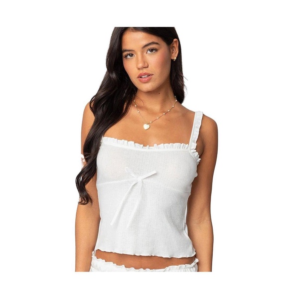 Womens Sylvia Pointelle Tank Top
