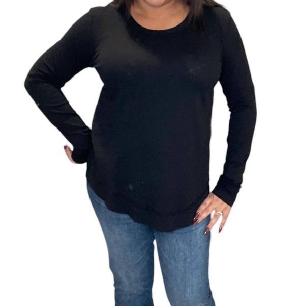 center rib mix crewneck tee in dark sage