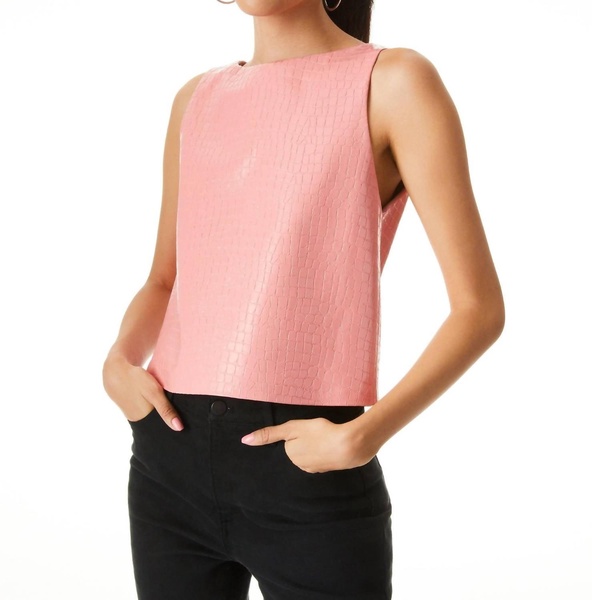 amal boxy tank top in rose