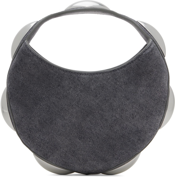 Dome Circular denim printed leather bag