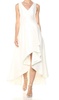 Calvin Klein Women's Sleeveless V-neck High Low Dress