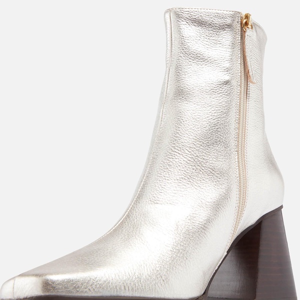 ALOHAS Women's South Shimmer Leather Heeled Boots - UK 3.5