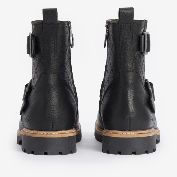 Barbour Women's Bramble Waterproof Leather Biker Boots - UK 3