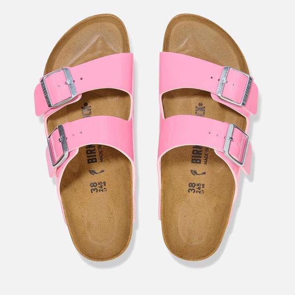 Birkenstock Women's Arizona Patent-Leather Slim-Fit Sandals - UK 3.5