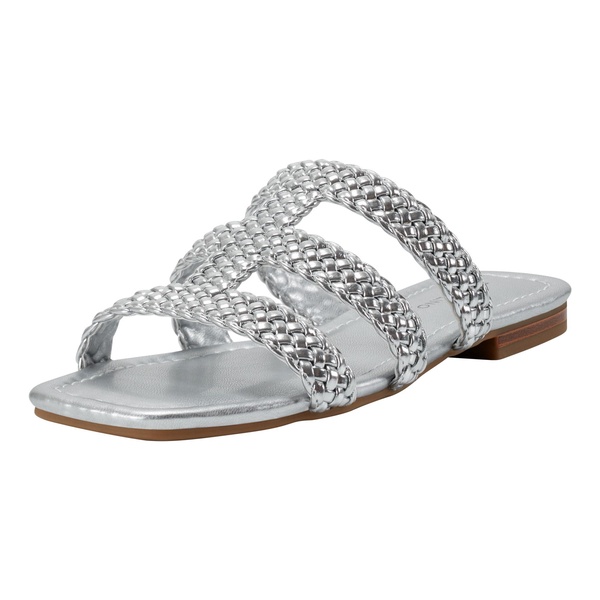 Bandolino Women's Sumer Flat Sandal, Silver 040, 8.5