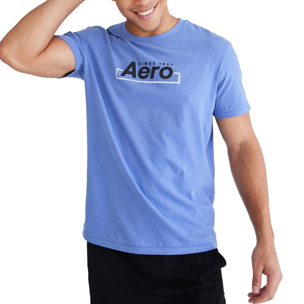 AEROPOSTALE Men's Box Logo Short Sleeve Tee