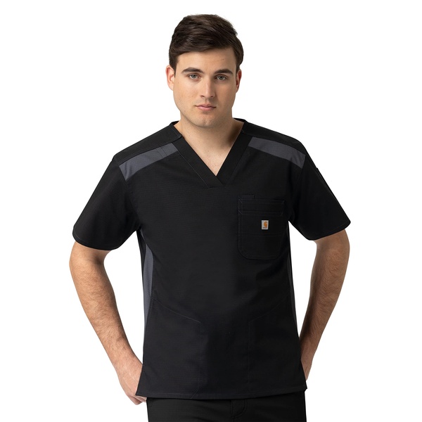 Carhartt Men's Men's 2-Tone Slim Fit V-Neck Scrub Top