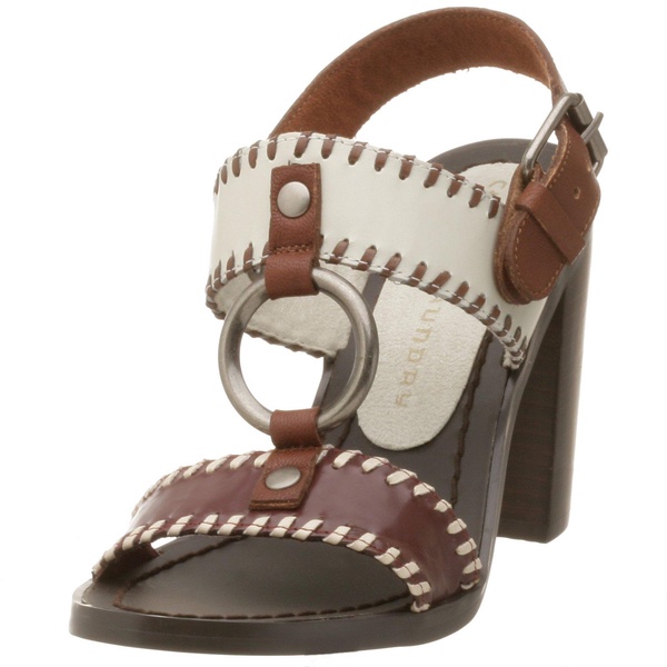 Chinese Laundry Women's Golden Stacked Heel Sandal
