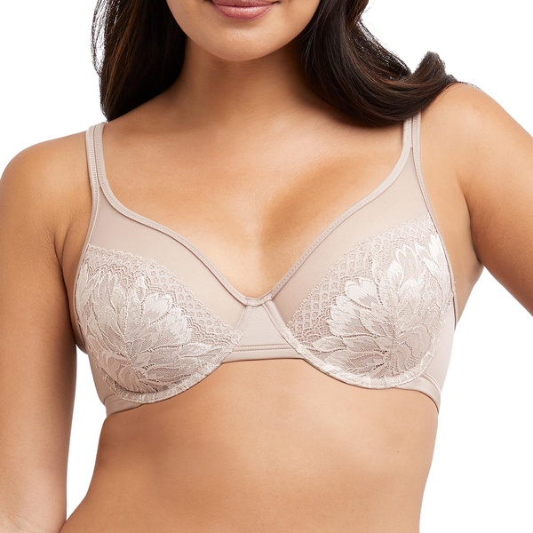 Bali Women's One Smooth U Lace Minimizer Bra, Underwire Bras, Full-Coverage Convertible Bra