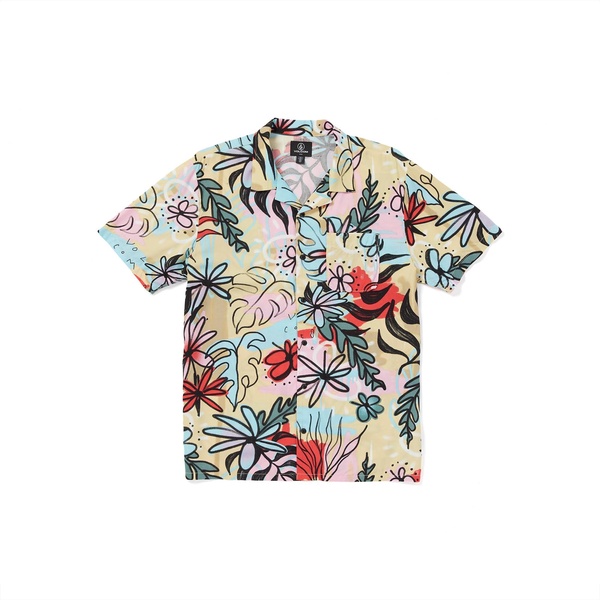 Volcom Men's Purestone Short Sleeve Button Down Shirt