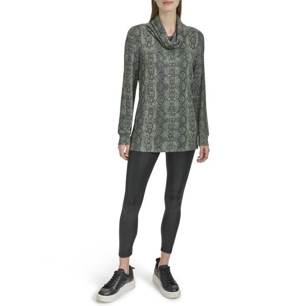 Andrew Marc Women's Long Sleeve Relaxed Turtle Neck Shirt