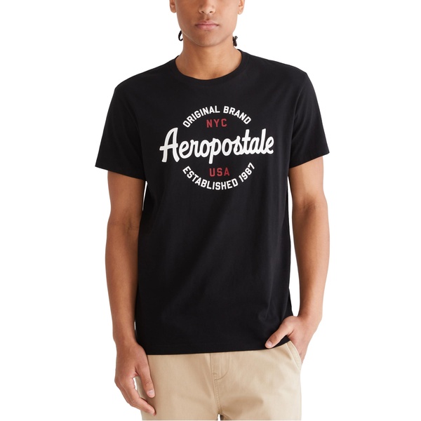 AEROPOSTALE Men's Circle Script Short Sleeve Tee