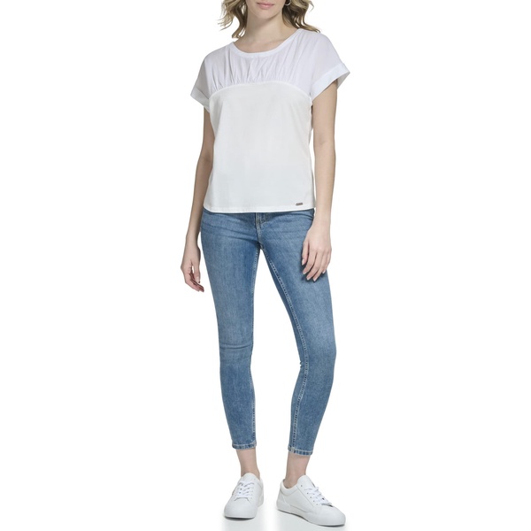 Calvin Klein Women's Gathered Front Knit Blouse