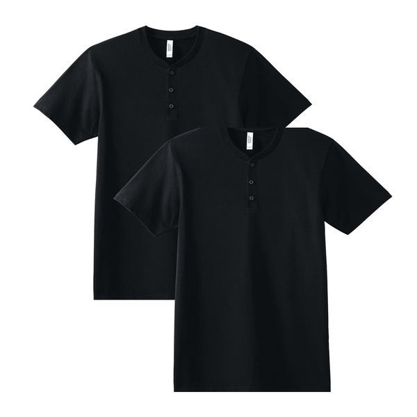 American Apparel Unisex CVC Henley T-Shirt, Style G2004CVC, 2-Pack