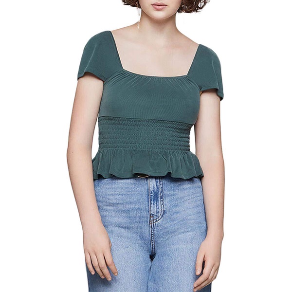 BCBGeneration Women's Square Nk Short SLV-Knit Top