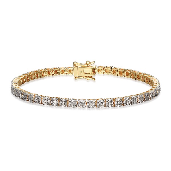 Amazon Essentials Diamond Accent Classic Tennis Bracelet, 7.25" (previously Amazon Collection)