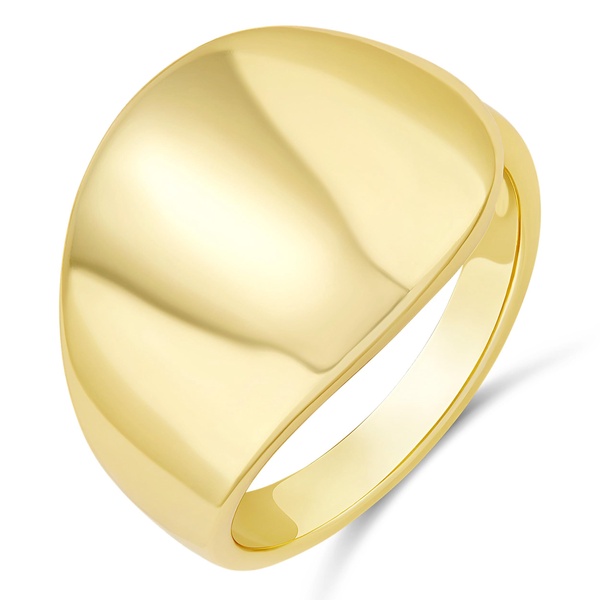 Amazon Essentials Polished Signet Round Ring
