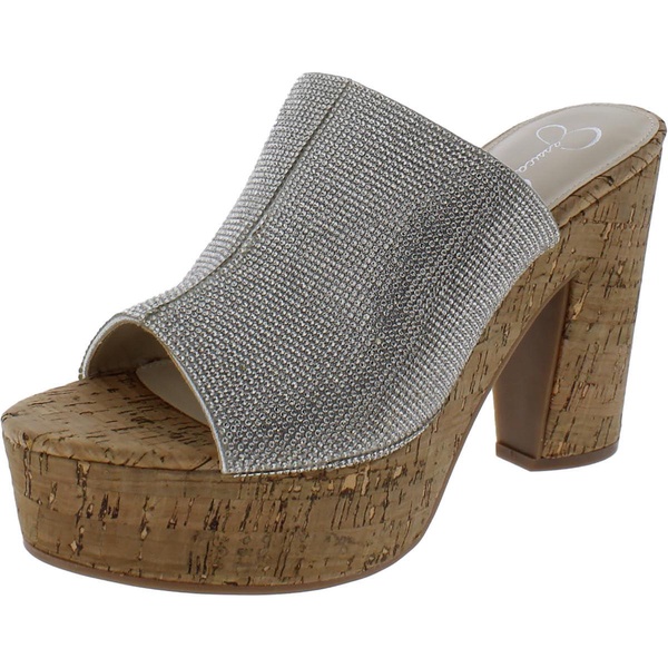 Jessica Simpson Womens Shelbie 4 Embellished Block Heel Heels