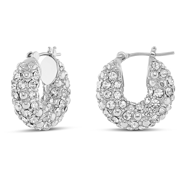 Amazon Essentials Pave Glass Rounded Hoop