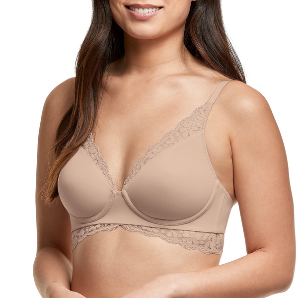 Maidenform Pure Comfort Lace Bralette, Our Best Longline Bralette for Women, Convertible Wireless Bra