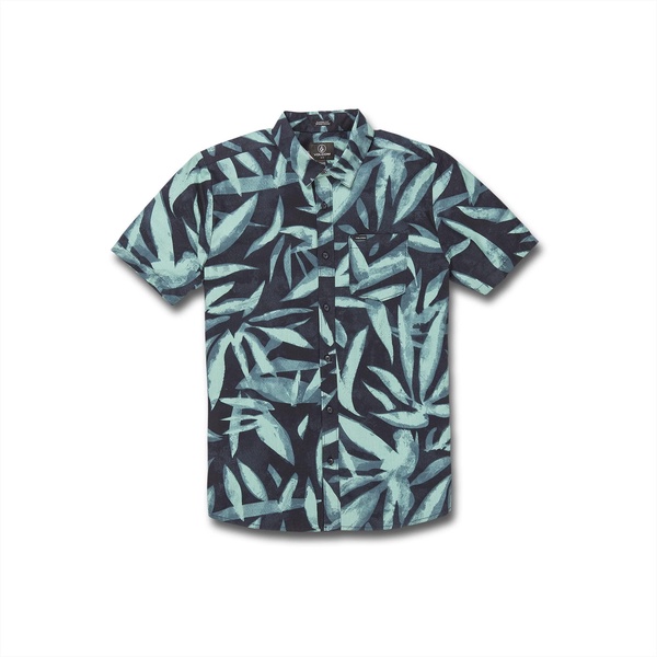 Volcom Men's Echo Leaf Short Sleeve Button Down Hawaiian Shirt