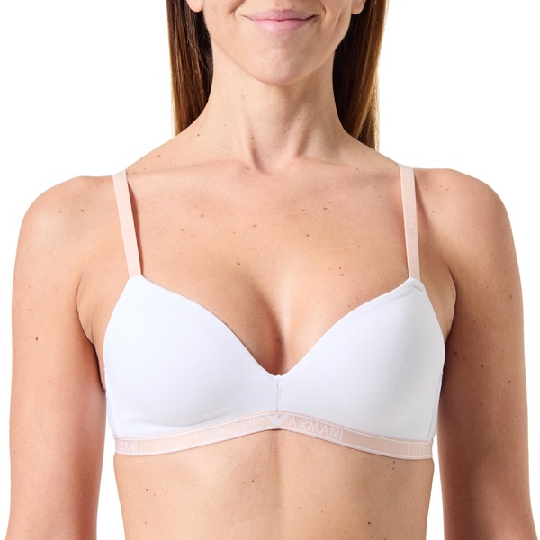 Emporio Armani Women's Essential Studs Logo Padded Triangle Bra