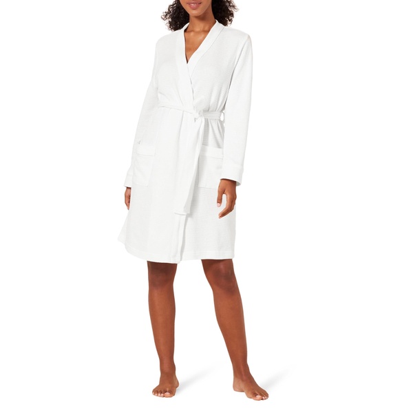 Amazon Essentials Women's Lightweight Waffle Mid-Length Robe (Available in Plus Size)