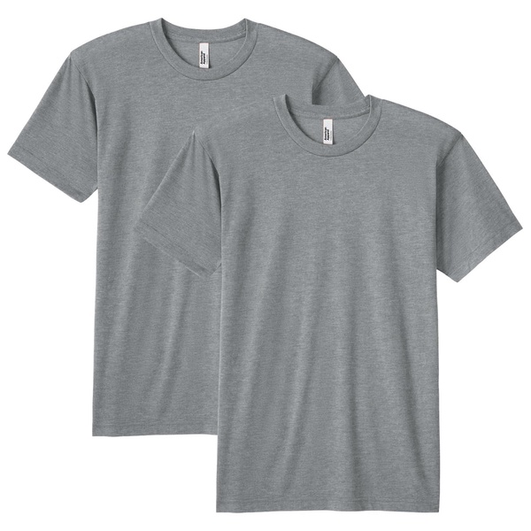 American Apparel Unisex Tri-Blend Track T-Shirt, Style GTR401, 2-Pack