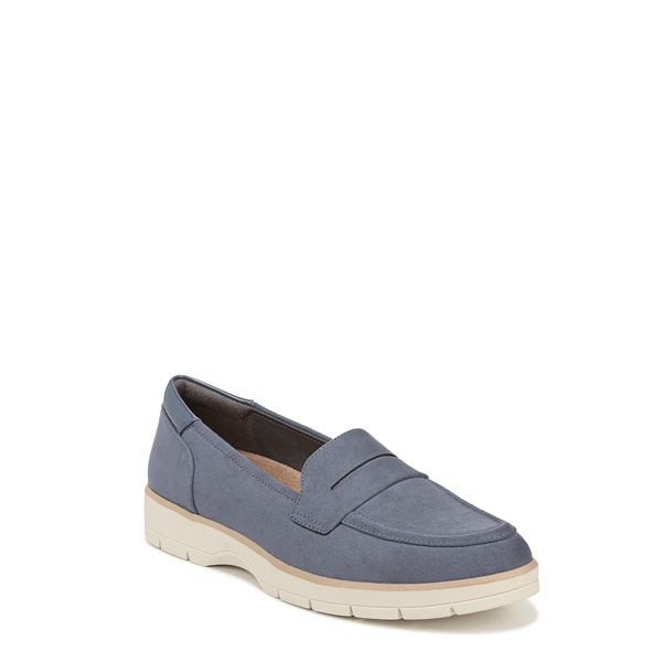 Dr. Scholl's Shoes Womens Nice Day Slip On Loafer Oxide Blue Microfiber 6.5 M