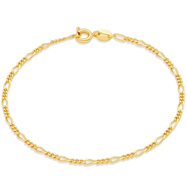 Amazon Essentials 14K Gold Plated Figaro Chain Bracelet