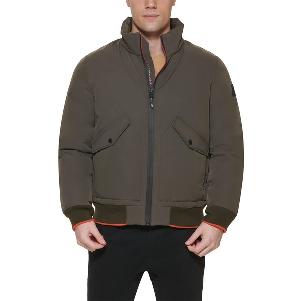 Tommy Hilfiger Men's Flex Stretch Performance Bomber, Olive, Large
