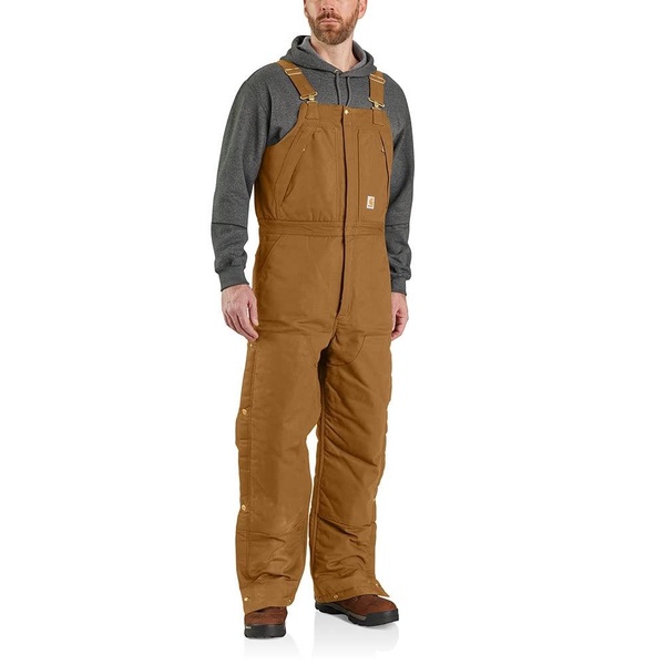 Carhartt Men's Loose Fit Firm Duck Insulated Biberall