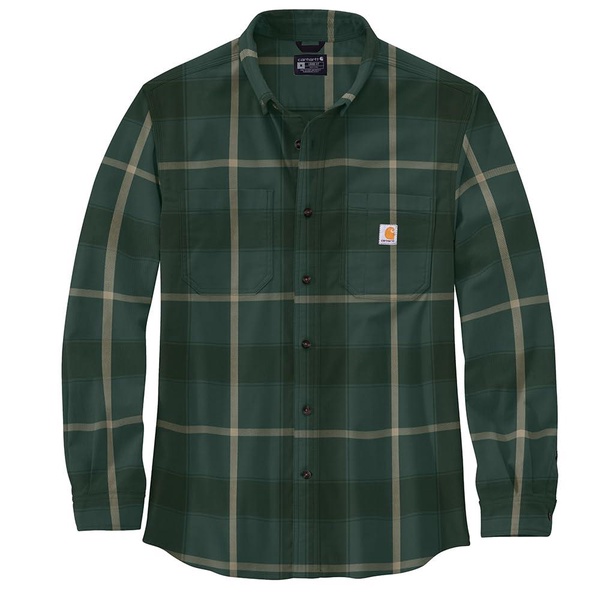 Carhartt Men's Rugged Flex Relaxed Fit Midweight Flannel Long-Sleeve Plaid Shirt