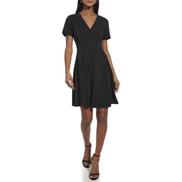 Tommy Hilfiger Womens Pleated Fit & Flare Dress