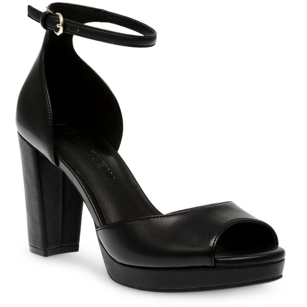 Anne Klein Womens Vista-C Rhinestone Ankle Strap Block Heels