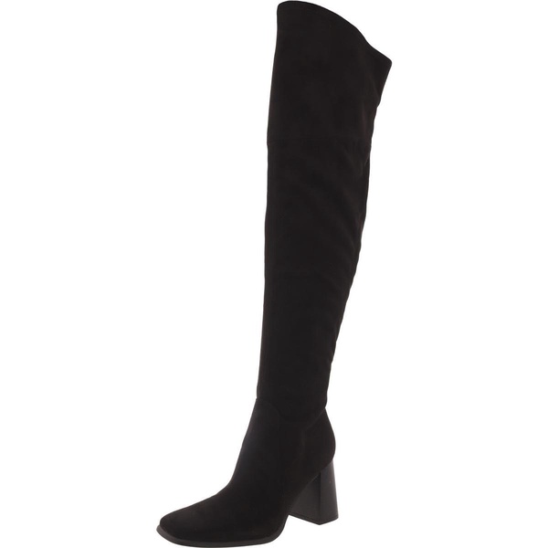denki womens zipper faux suede over-the-knee boots