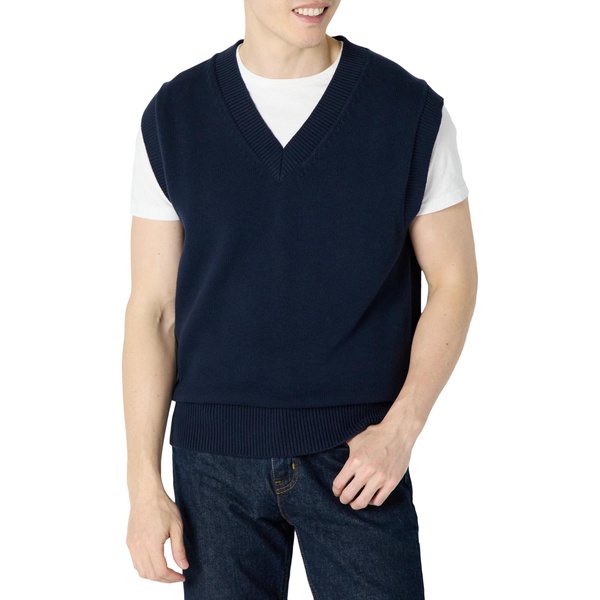 Amazon Essentials Men's Relaxed-Fit V-Neck Sweater Vest